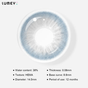 Best COLORED CONTACTS - LUMEYE Dreaminess Blue Colored Contact Lenses - LUMEYE