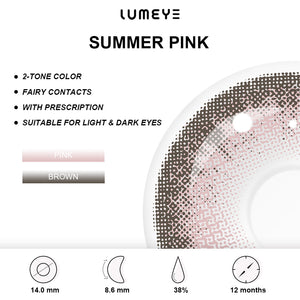 Best COLORED CONTACTS - LUMEYE Summer Pink Colored Contact Lenses - LUMEYE