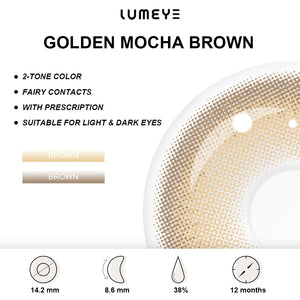 Best COLORED CONTACTS - LUMEYE Golden Mocha Brown Colored Contact Lenses - LUMEYE