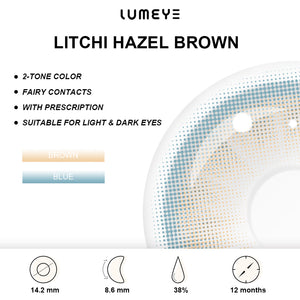 Best COLORED CONTACTS - LUMEYE Litchi Hazel Brown Colored Contact Lenses - LUMEYE