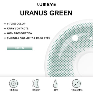 Best COLORED CONTACTS - LUMEYE Uranus Green Colored Contact Lenses - LUMEYE