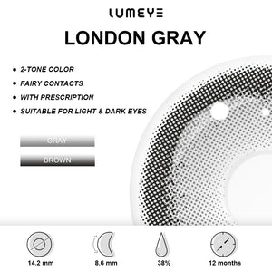 Best COLORED CONTACTS - LUMEYE London Gray Colored Contact Lenses - LUMEYE