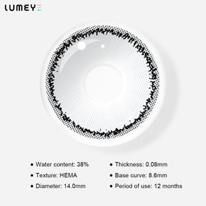 Best COLORED CONTACTS - LUMEYE Lunar Surface Gray Colored Contact Lenses - LUMEYE