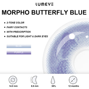 Best COLORED CONTACTS - LUMEYE Morpho Butterfly Blue Colored Contact Lenses - LUMEYE