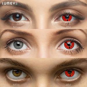 Best COLORED CONTACTS - Naruto - LUMEYE Triple Tomoe Sharingan Colored Contact Lenses - LUMEYE