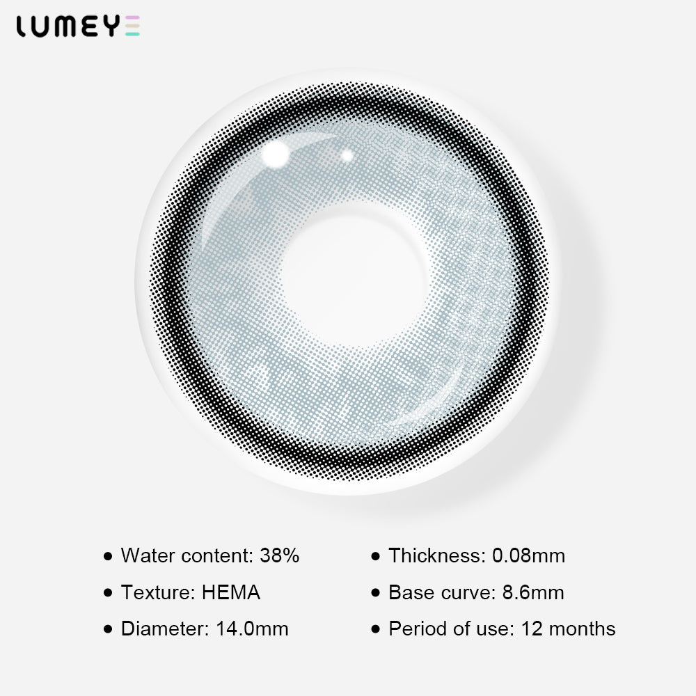 Best COLORED CONTACTS - LUMEYE Moonlight Blue Colored Contact Lenses - LUMEYE