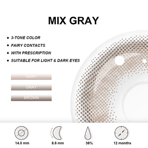 Best COLORED CONTACTS - LUMEYE Mix Gray Colored Contact Lenses - LUMEYE