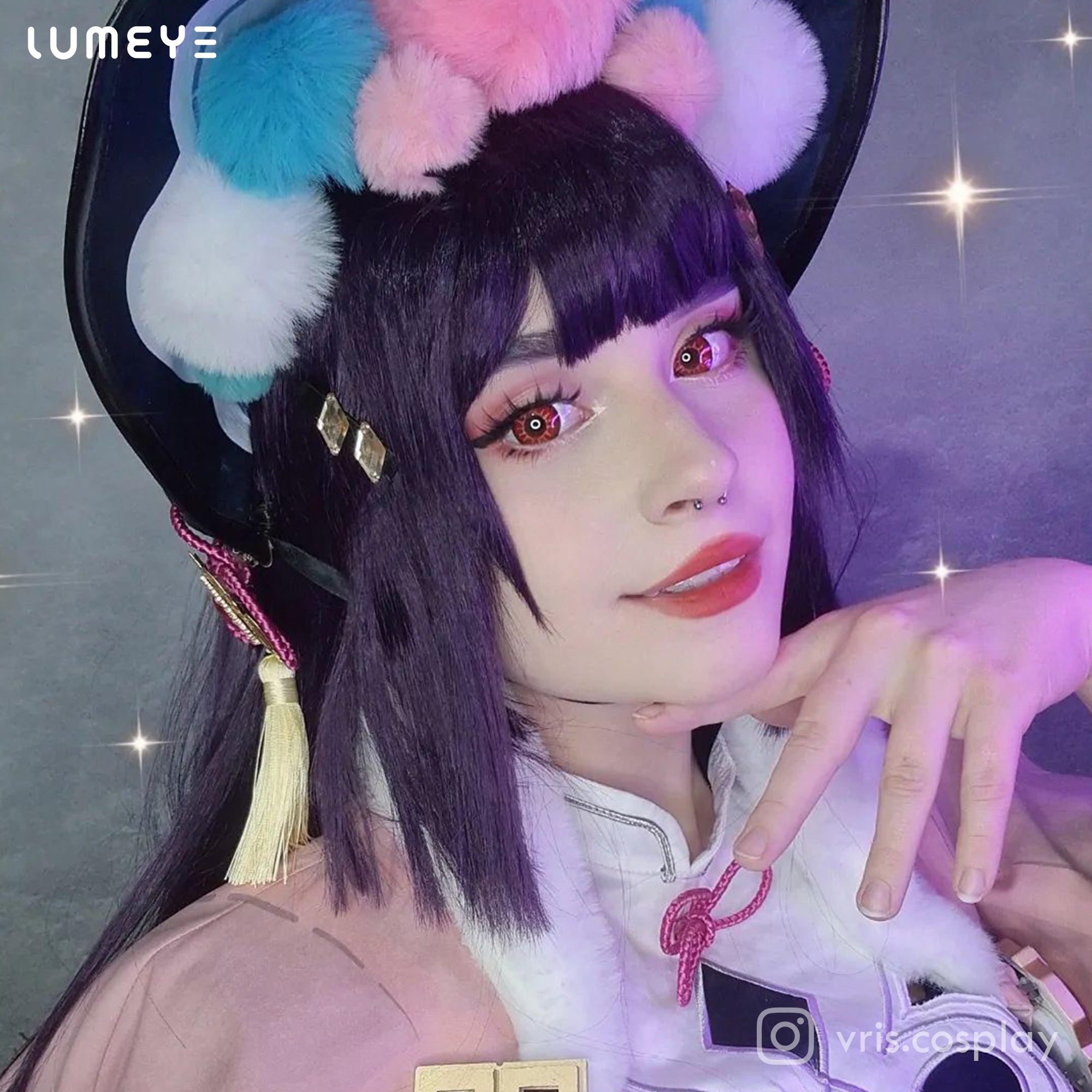Best COLORED CONTACTS - LUMEYE Mystery Red Colored Contact Lenses - LUMEYE