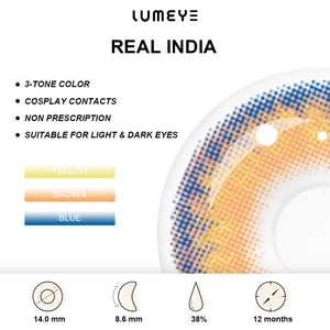 Best COLORED CONTACTS - LUMEYE Real India Colored Contact Lenses - LUMEYE