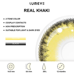 Best COLORED CONTACTS - LUMEYE Real Khaki Colored Contact Lenses - LUMEYE