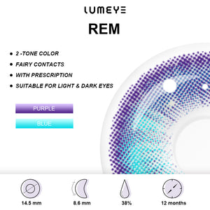 Best COLORED CONTACTS - Re:Zero kara Hajimeru Isekai Seikatsu - LUMEYE Rem Colored Contact Lenses - LUMEYE