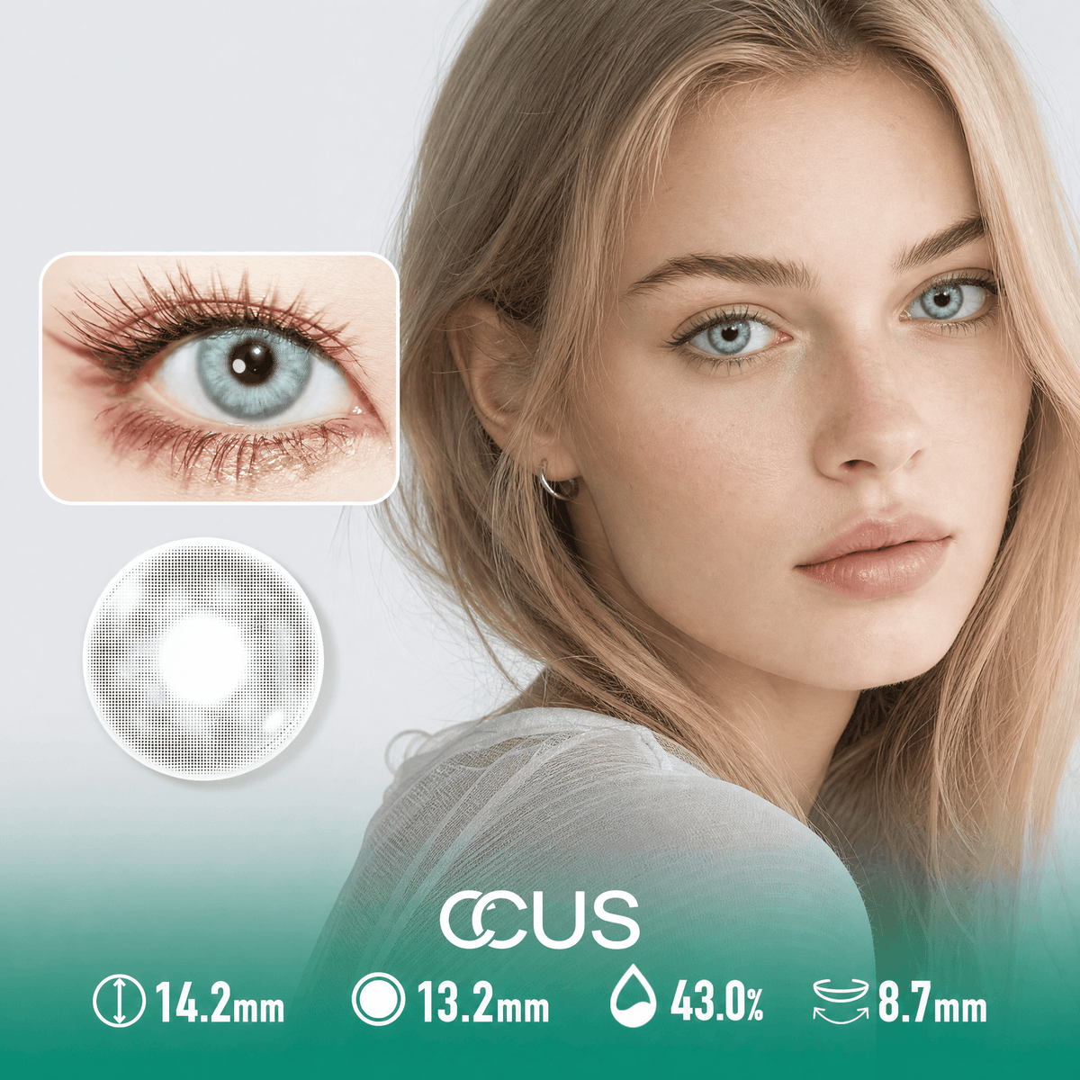 Satin Haze Black Contact Lenses