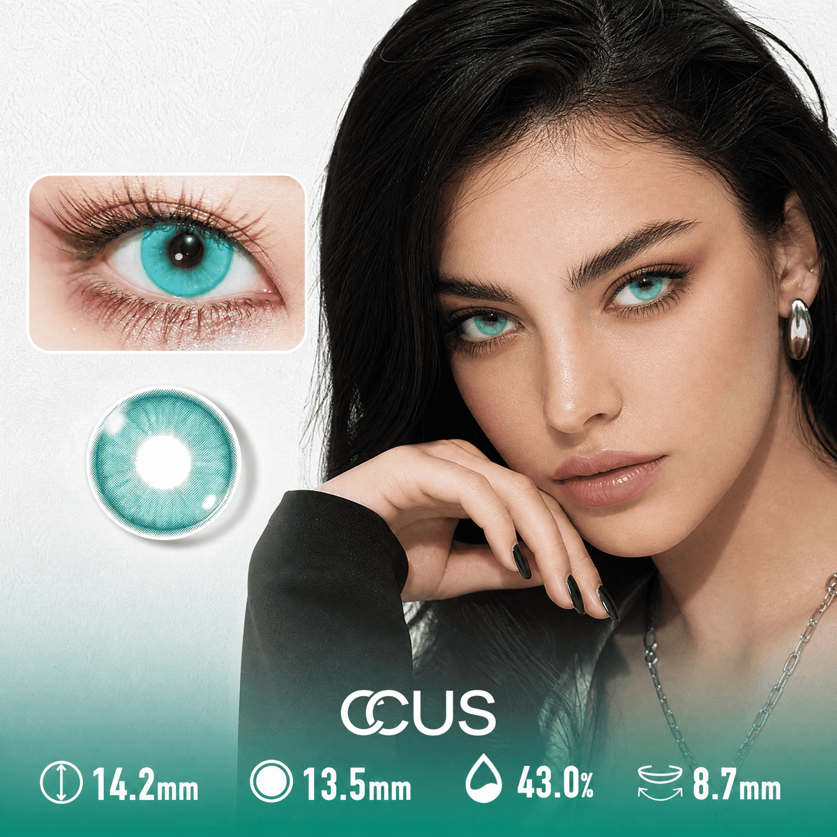 Turquoise Lagoon Azure Blue Contact Lenses