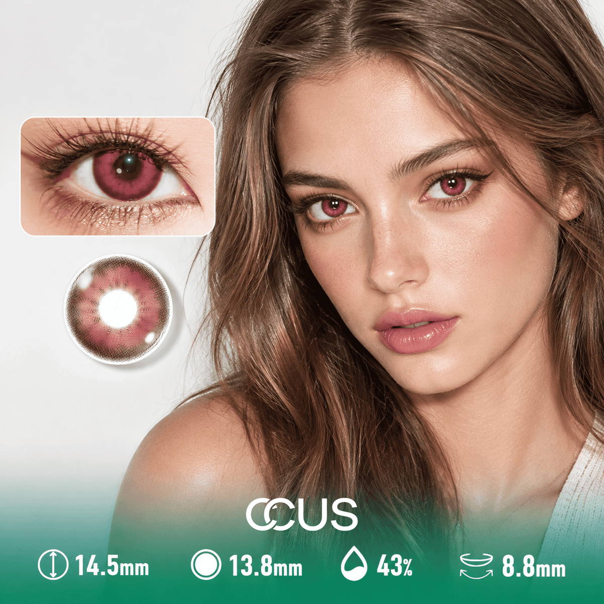 Silk Solstice Red Contact Lenses