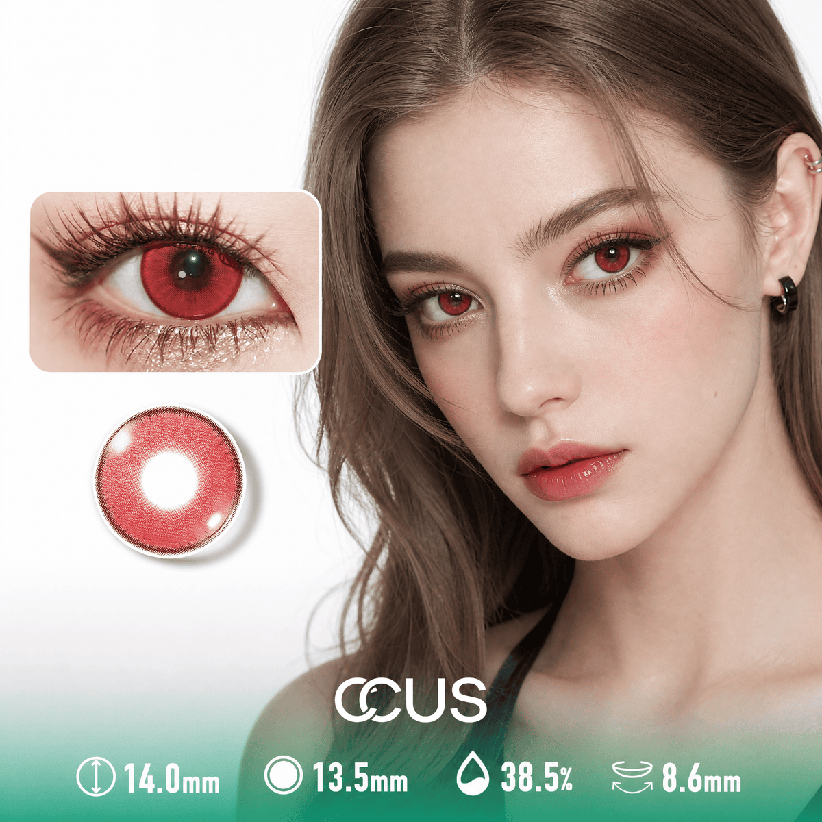 Velvet Poppy Red Contact Lenses