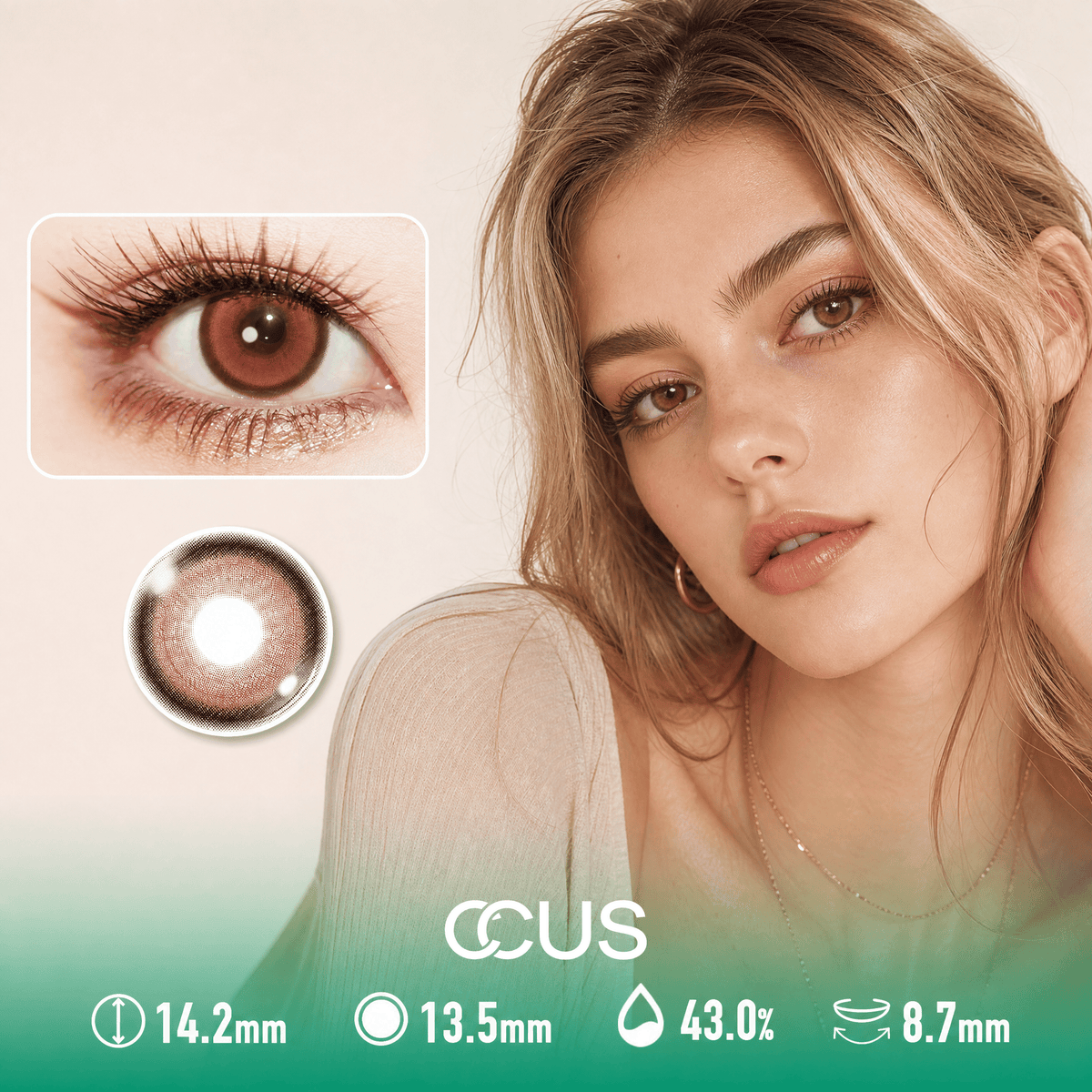 Rosewood Ember Brown Contact Lenses