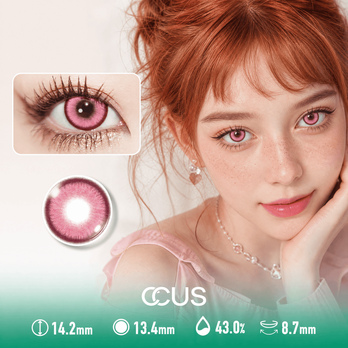 Satin Camellia Pink Contact Lenses