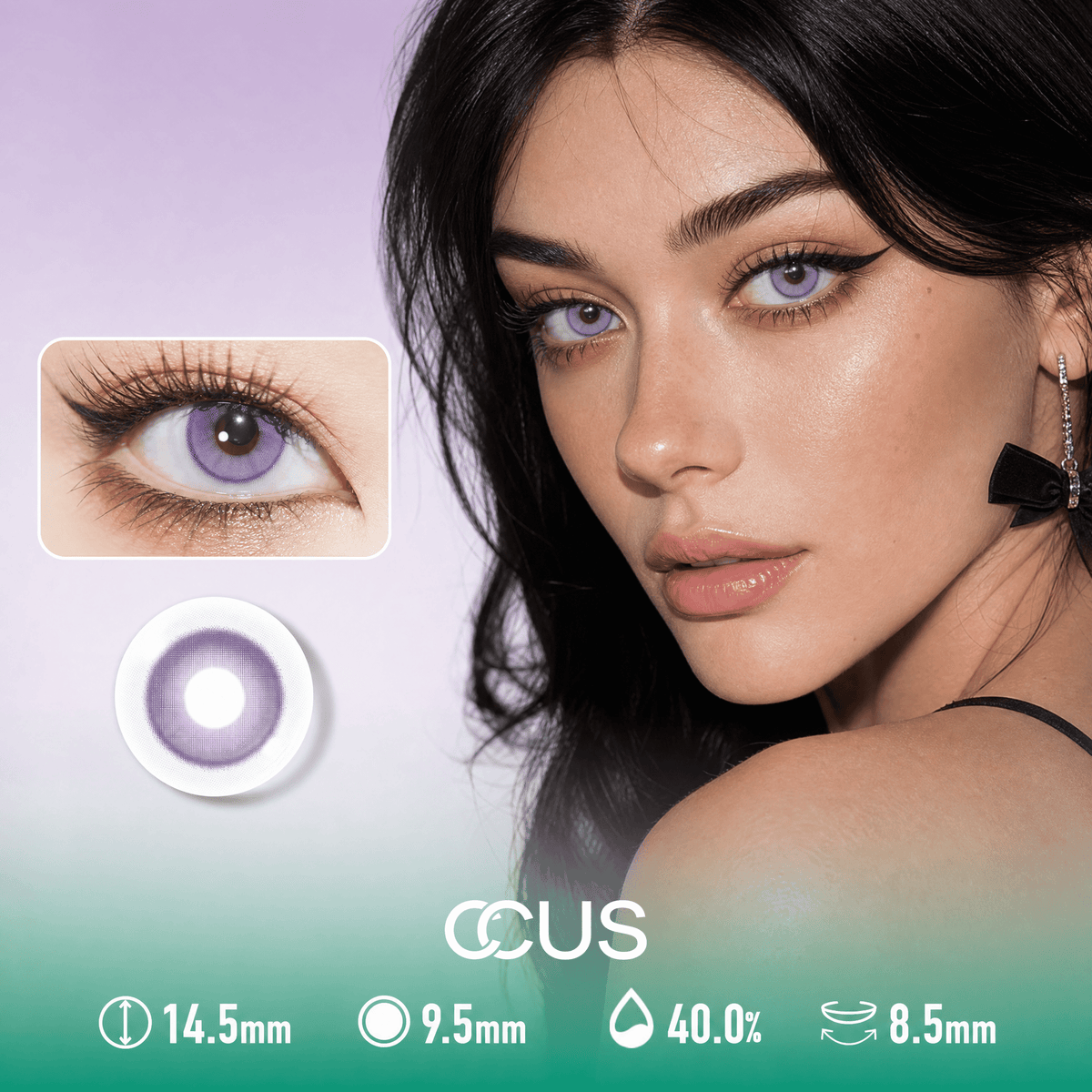 Venice Haze Violet Purple Contact Lenses