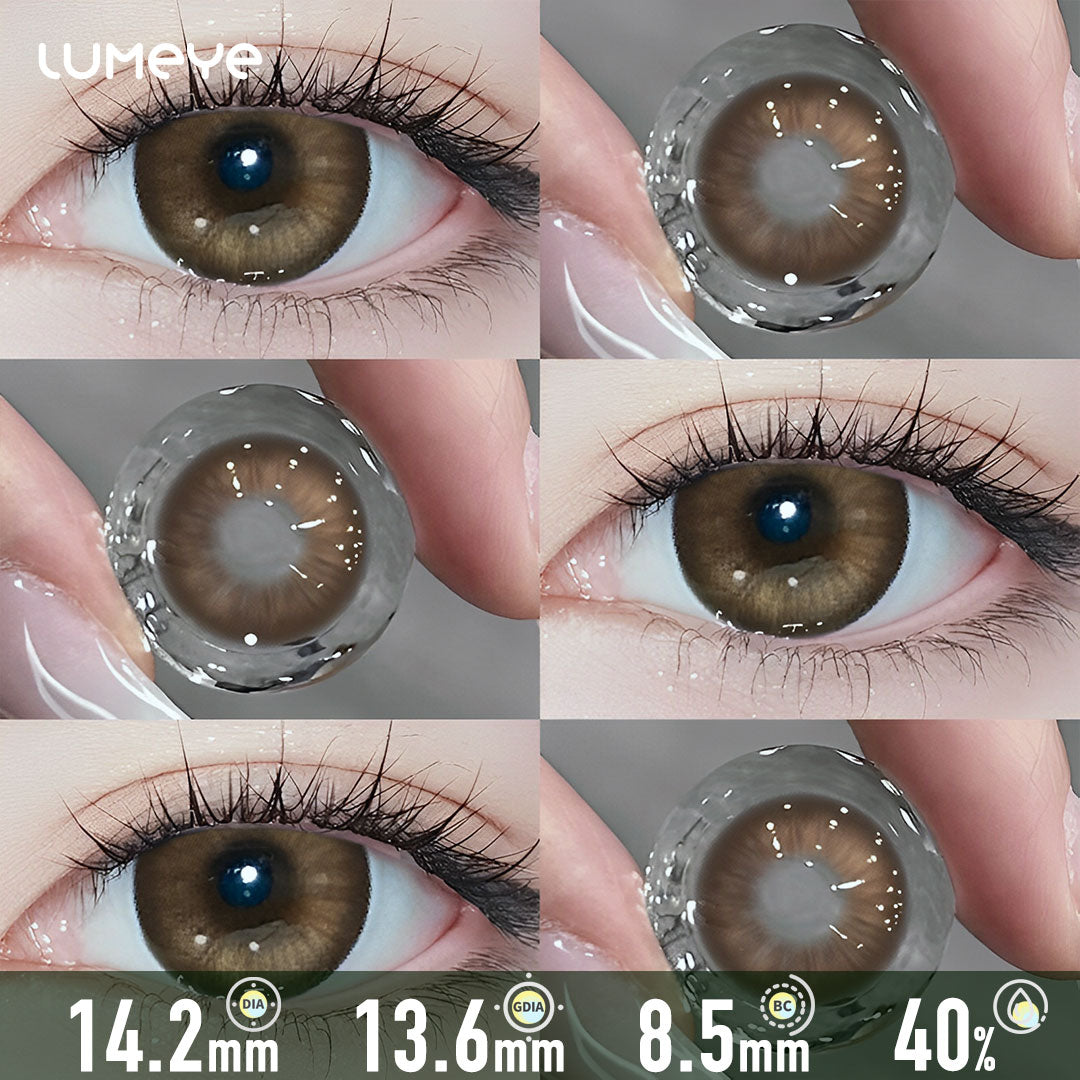 Amber Mist Brown Contact Lenses