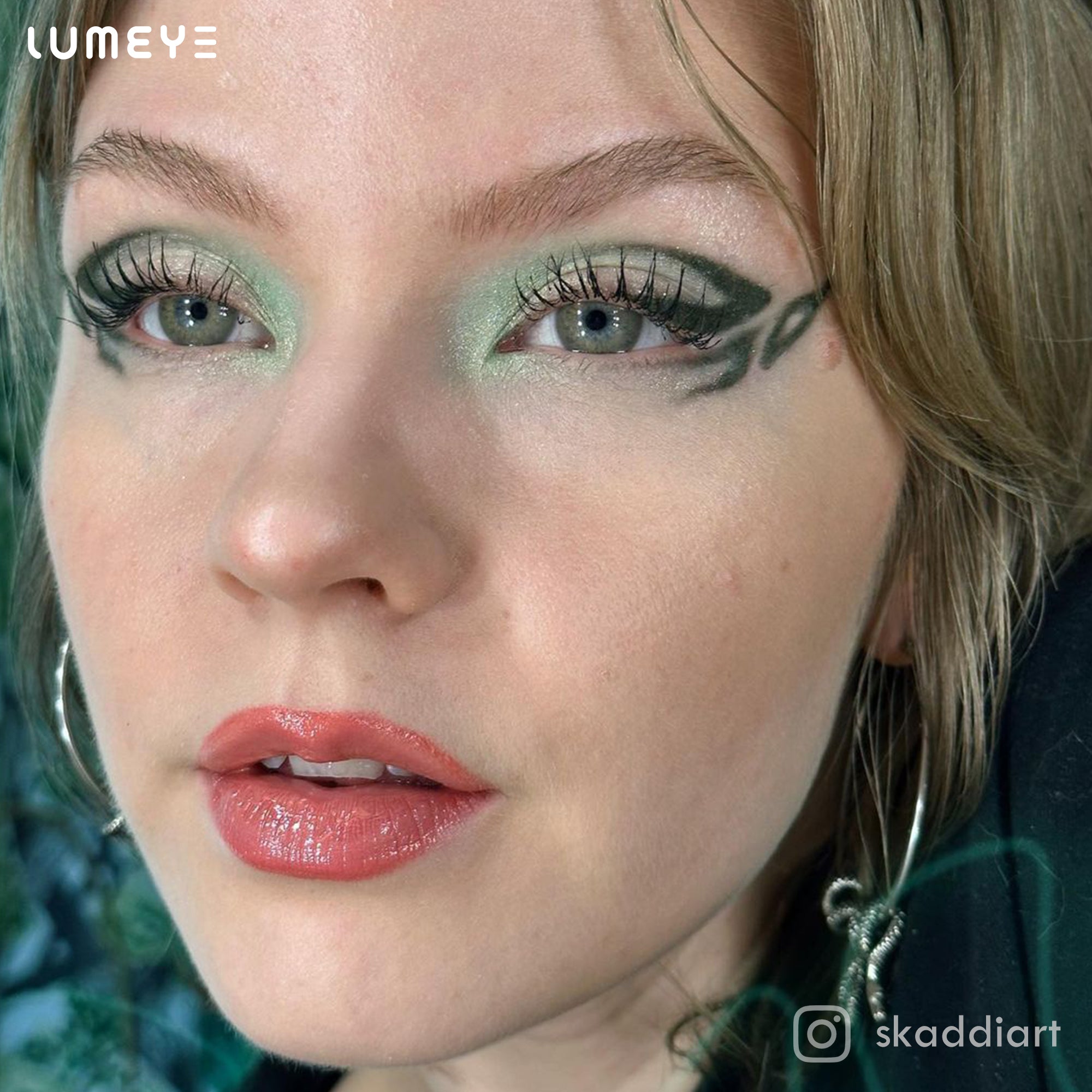 Best COLORED CONTACTS - LUMEYE Bicolor Flower Brown Colored Contact Lenses - LUMEYE