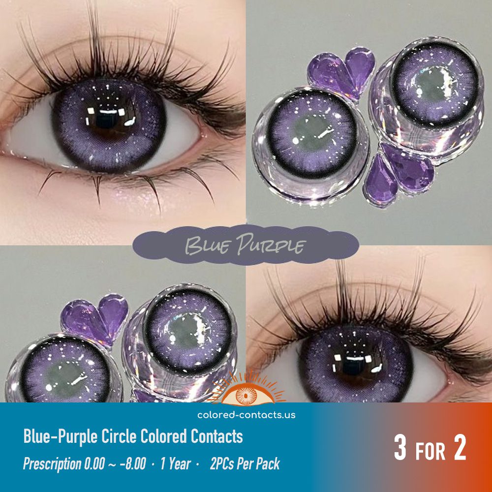 Blue-Purple Circle Colored Contacts