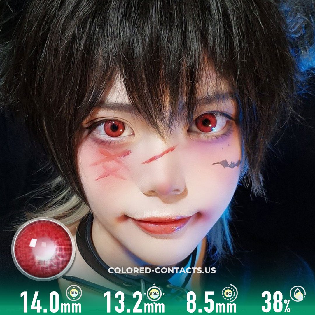 Bluebells Red Colored Contacts
