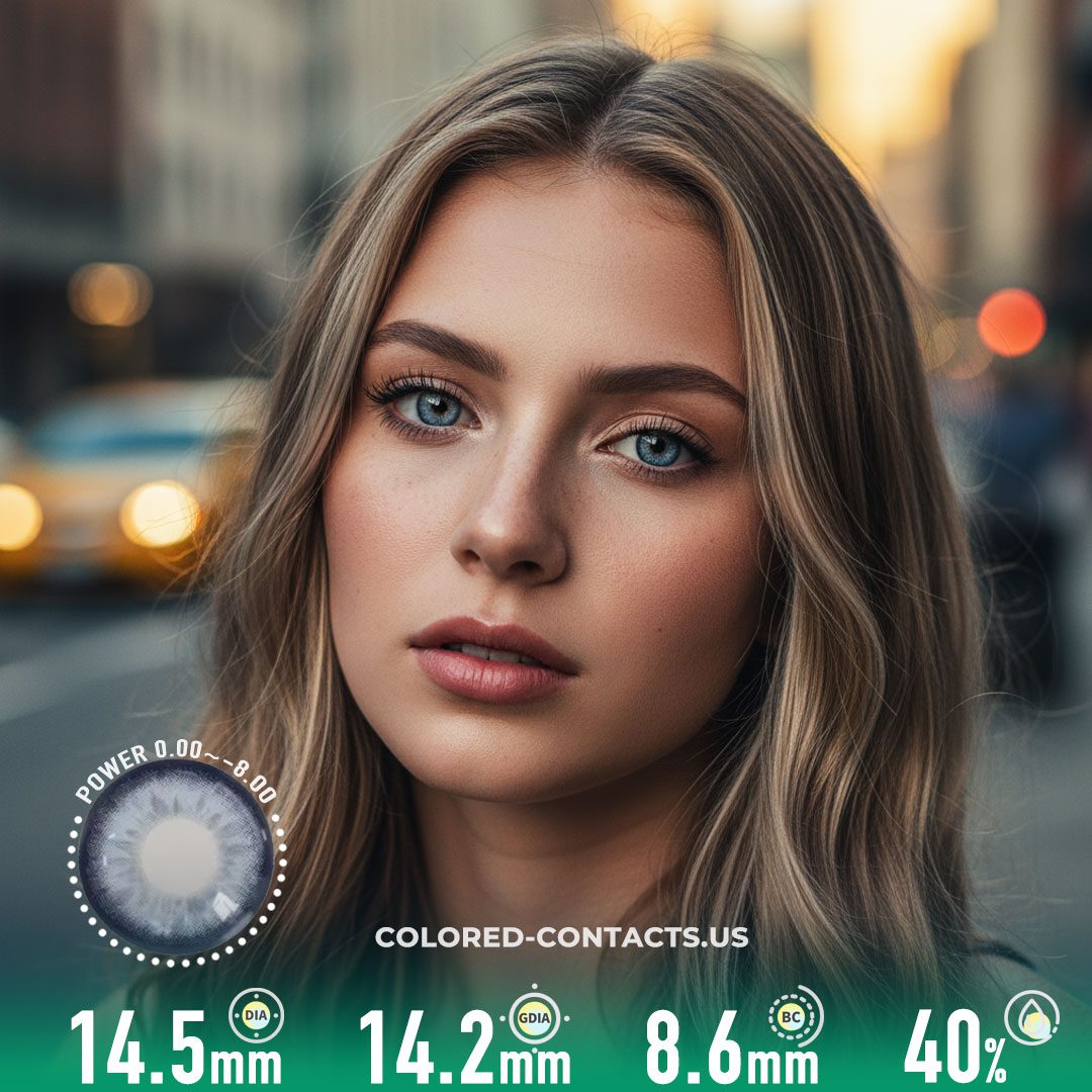 Blueberry Toast Gray Colored Contacts – 10 Lenses