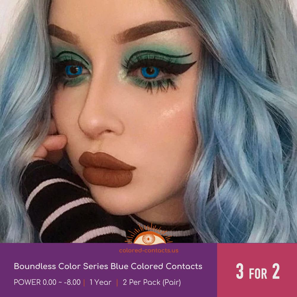 Boundless Color Series Blue Colored Contacts