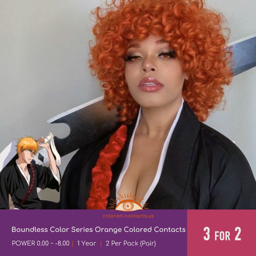 Boundless Color Series Orange Colored Contacts