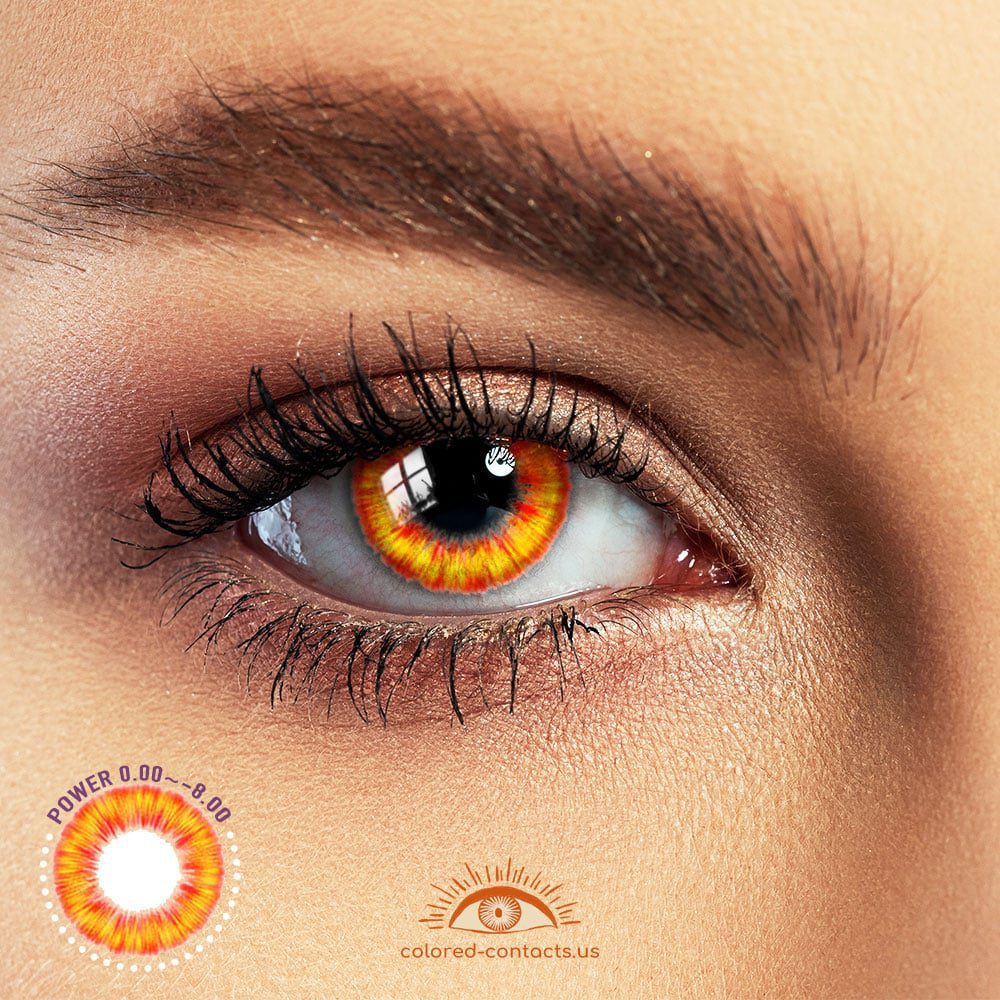 Boundless Color Series Orange Colored Contacts