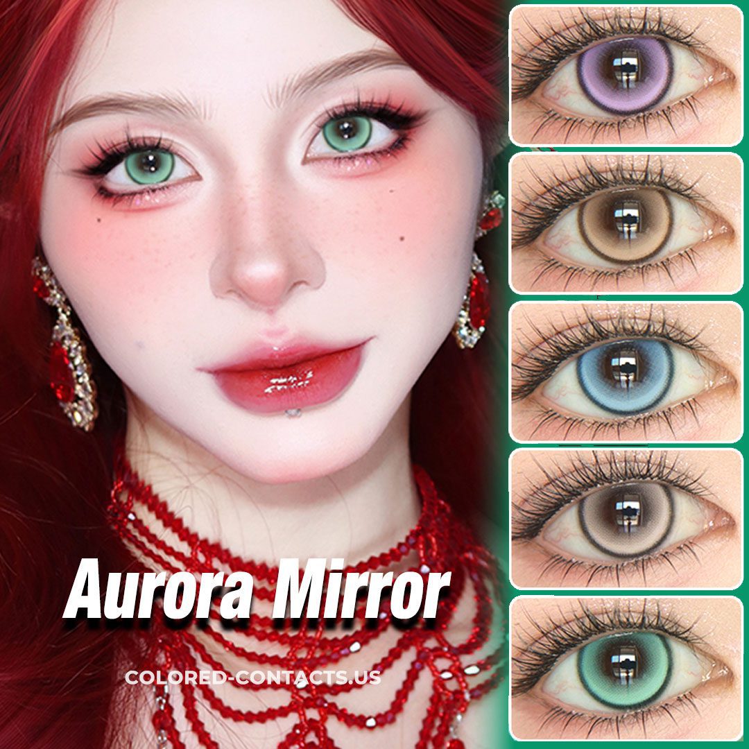 Aurora Mirror Grey Colored Contacts
