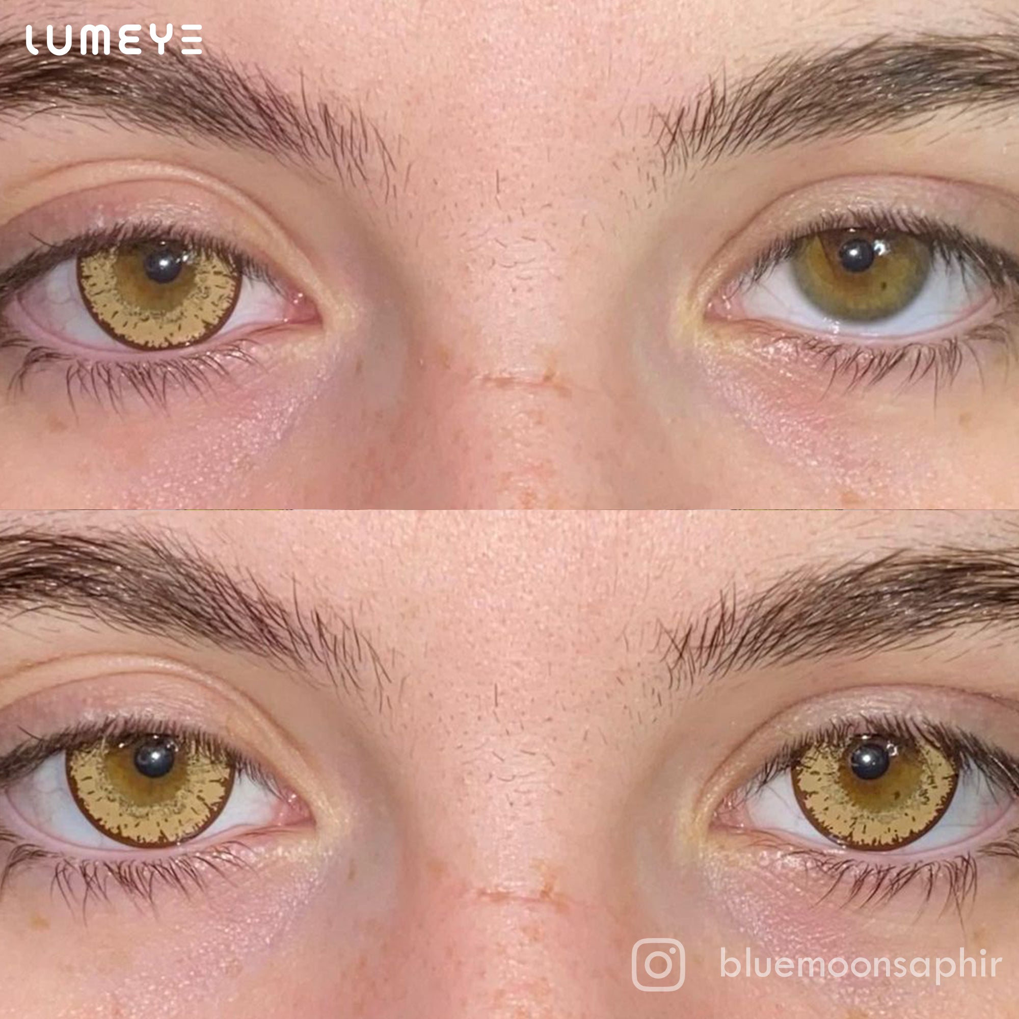 Best COLORED CONTACTS - LUMEYE Candy Peanut Butter Brown Colored Contact Lenses - LUMEYE