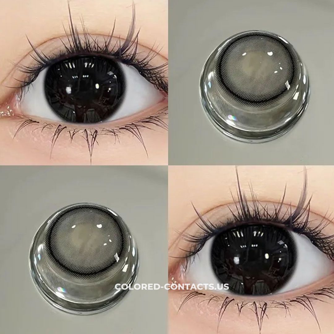 Charcoal Black “Little Black Bean” Daily Colored Contacts – 10 Lenses