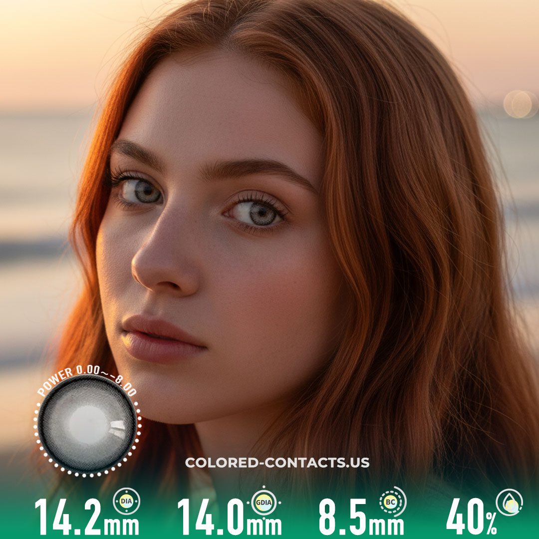 Charcoal Black “Little Black Bean” Daily Colored Contacts – 10 Lenses