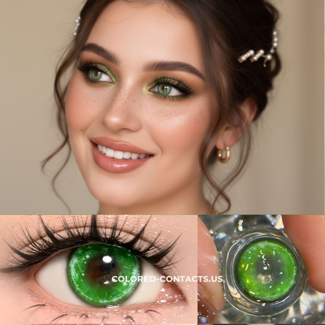 Cloud Mist Firefly Green Contacts | 4-Lens Pack