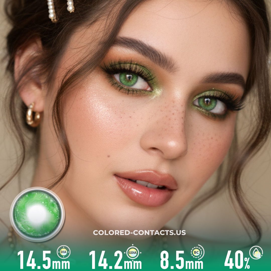 Cloud Mist Firefly Green Contacts | 4-Lens Pack