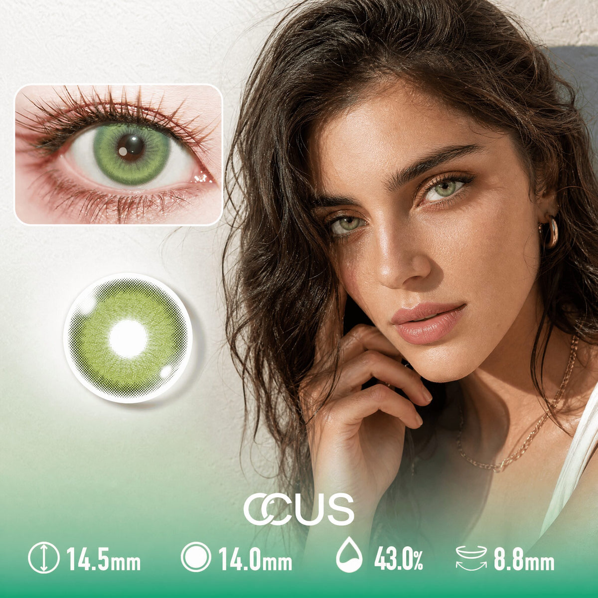 Comet Luminous Green Contact Lenses