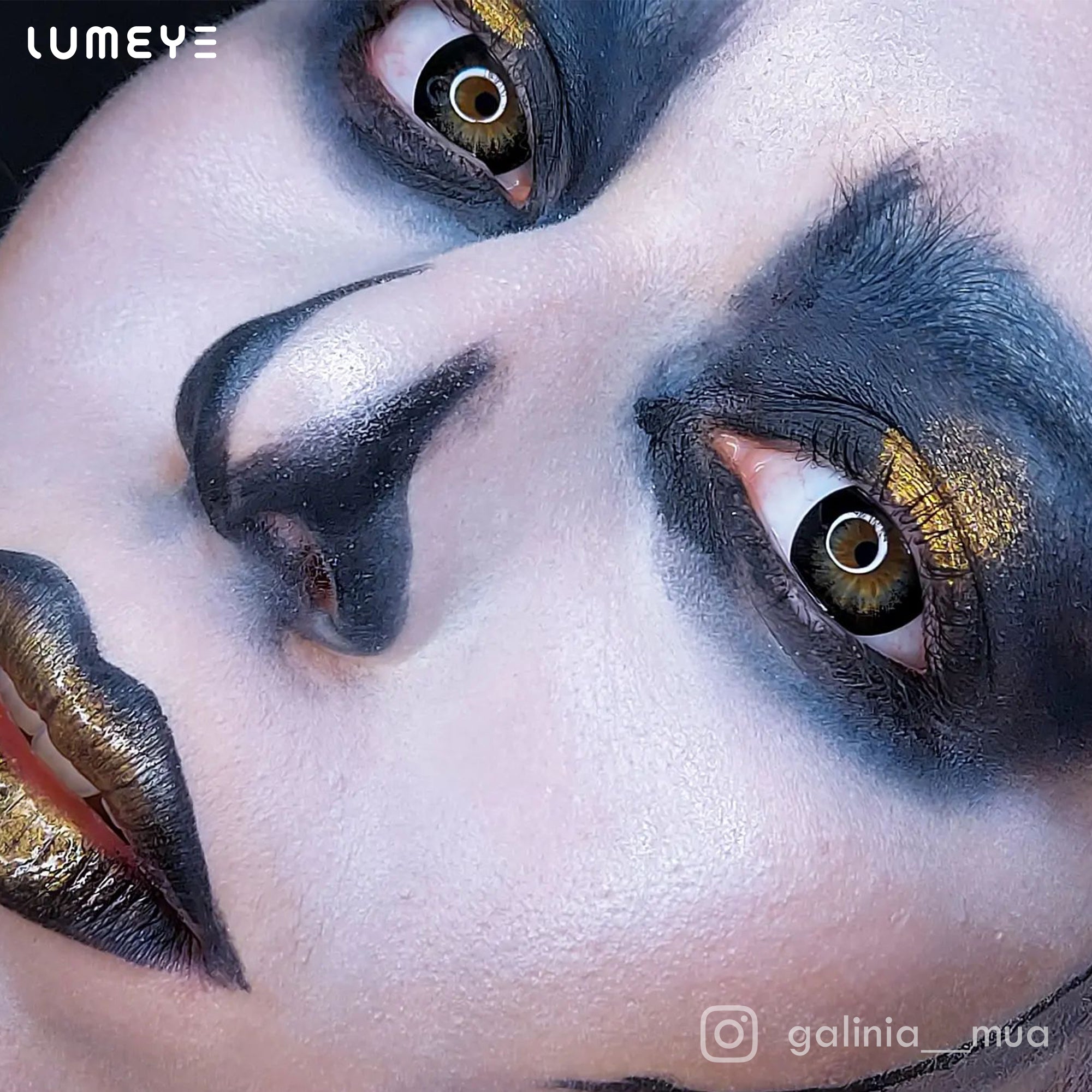 Best COLORED CONTACTS - LUMEYE Dahlia Black Colored Contact Lenses - LUMEYE