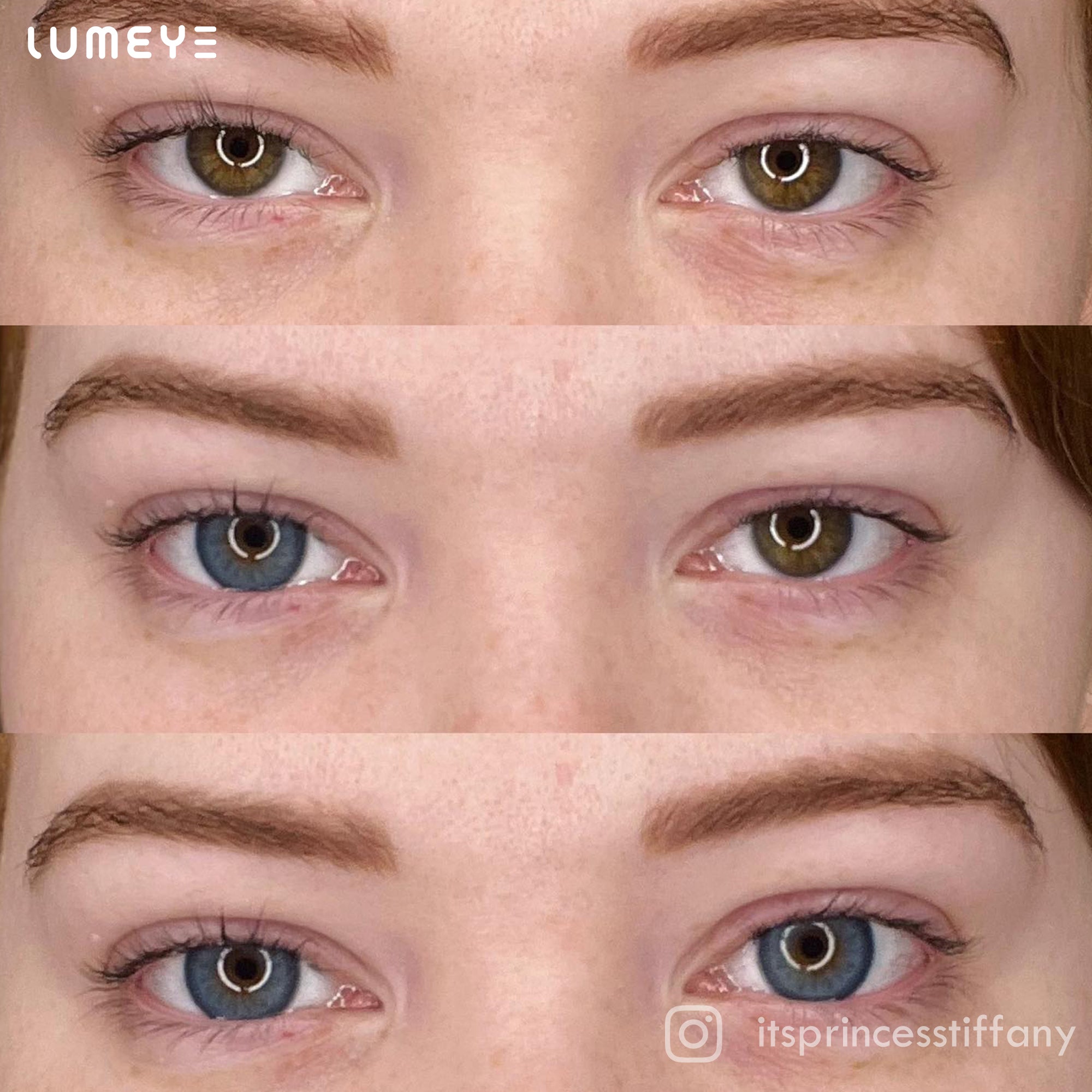 Best COLORED CONTACTS - LUMEYE Daisy Blue Colored Contact Lenses - LUMEYE