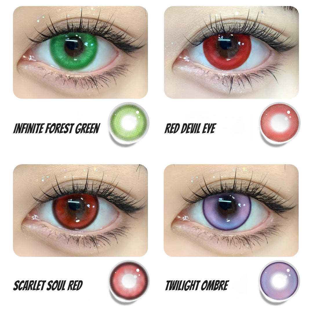 Red Devil Eye Contact Lenses - 10PCs