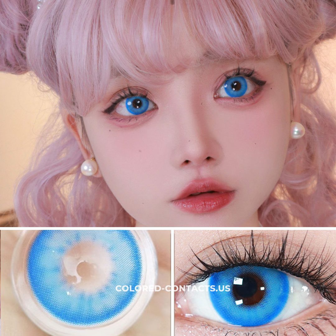 Dream Lotus Blue Colored Contacts | 4-Lens Pack