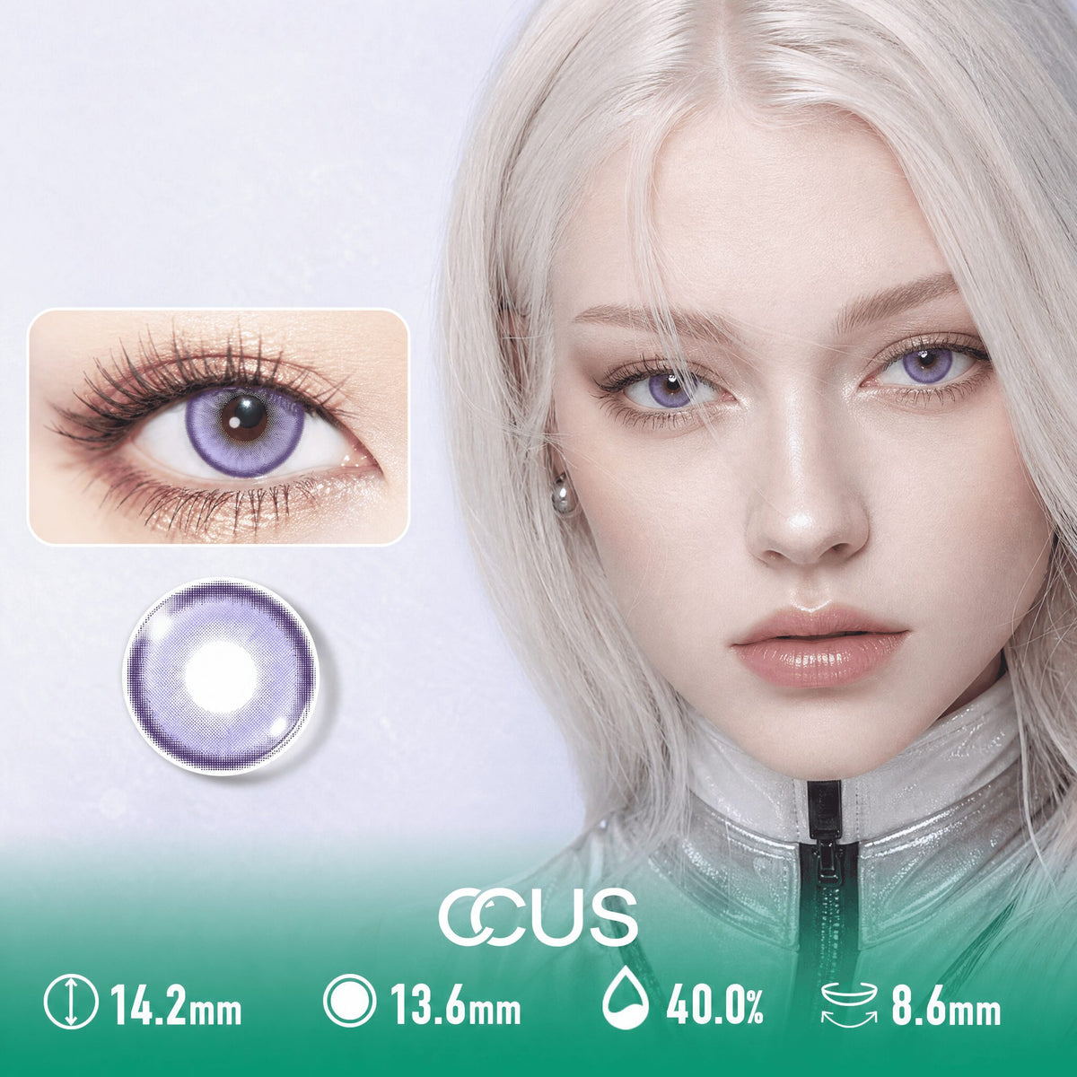 Dusk Paris Lilac Purple Contact Lenses