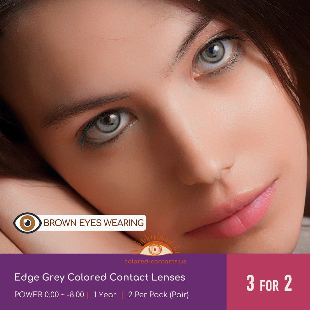 Edge Grey Colored Contact Lenses