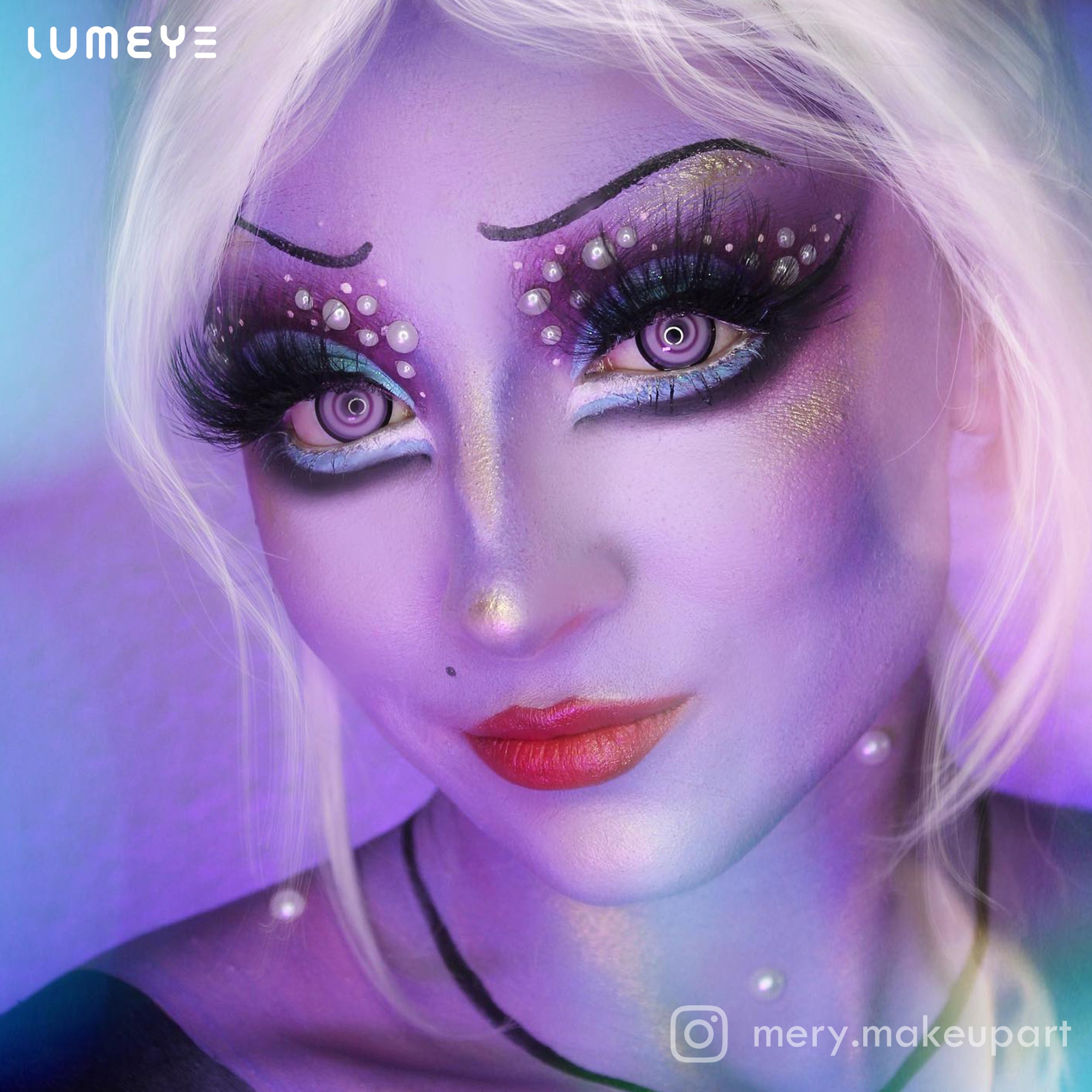 Best COLORED CONTACTS - Eureka Seven - LUMEYE Sakuya Purple Colored Contact Lenses - LUMEYE