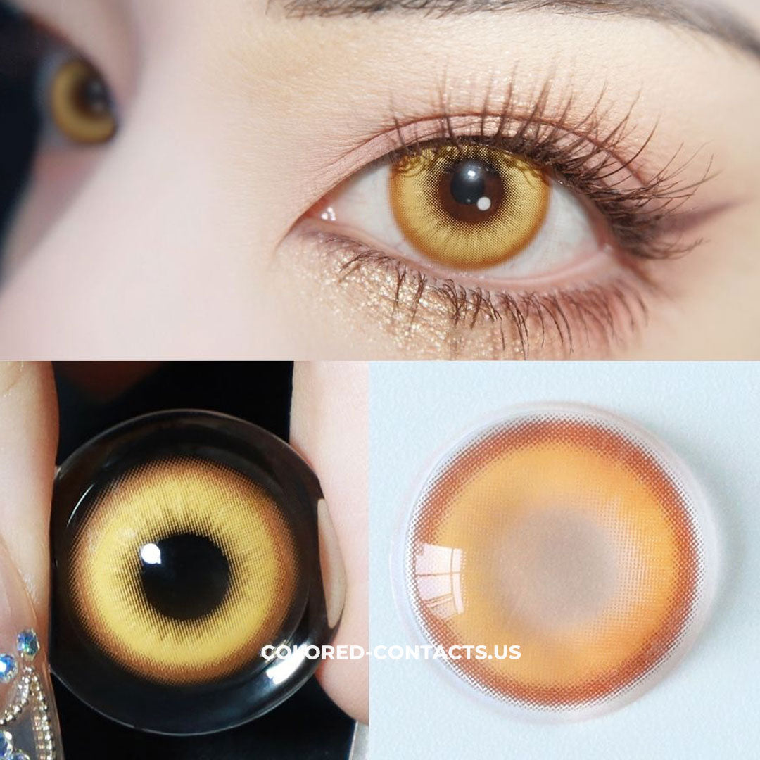 LUMEYE Sweety Anime Yellow Colored Contact Lenses