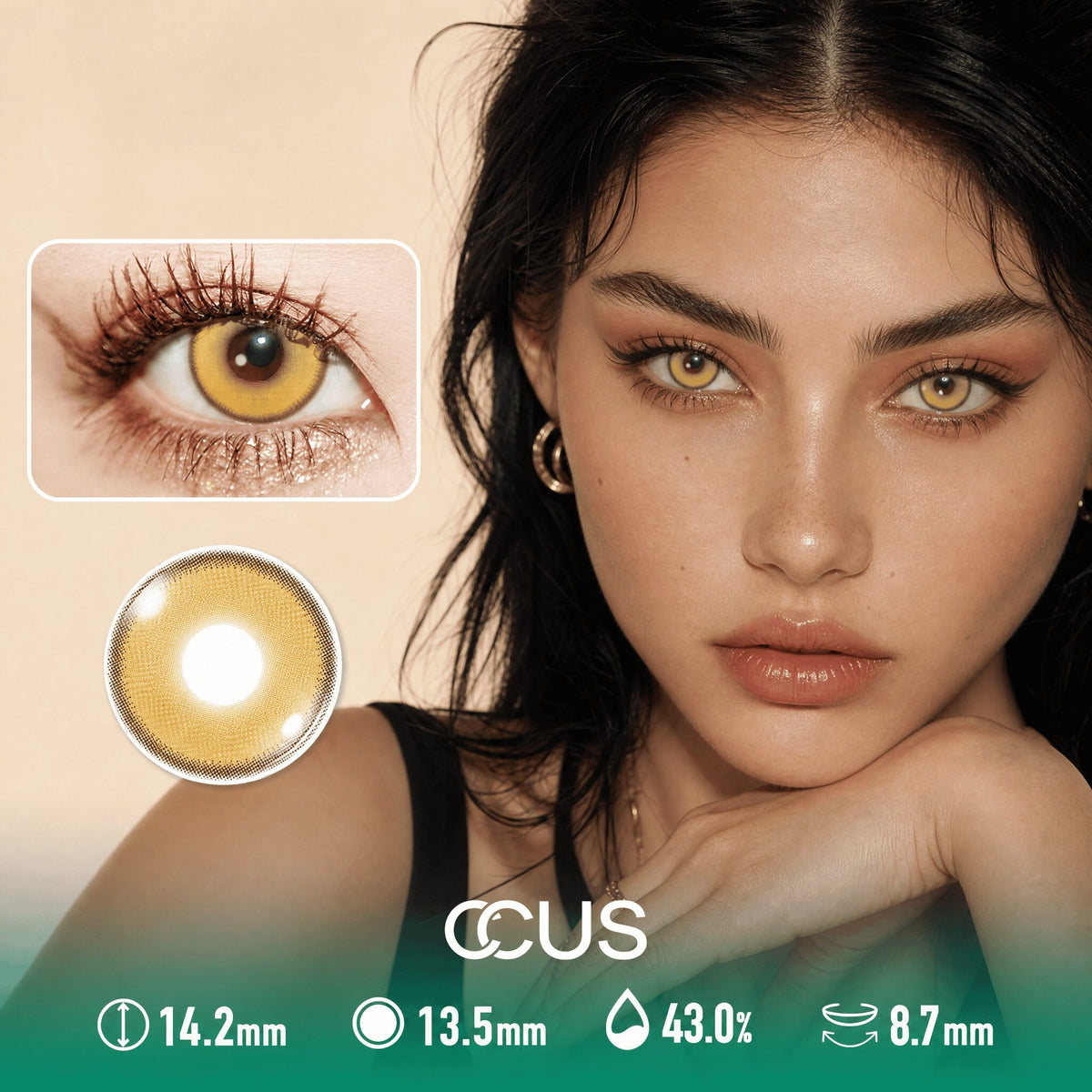 Filigree Buttercup Gold Contact Lenses