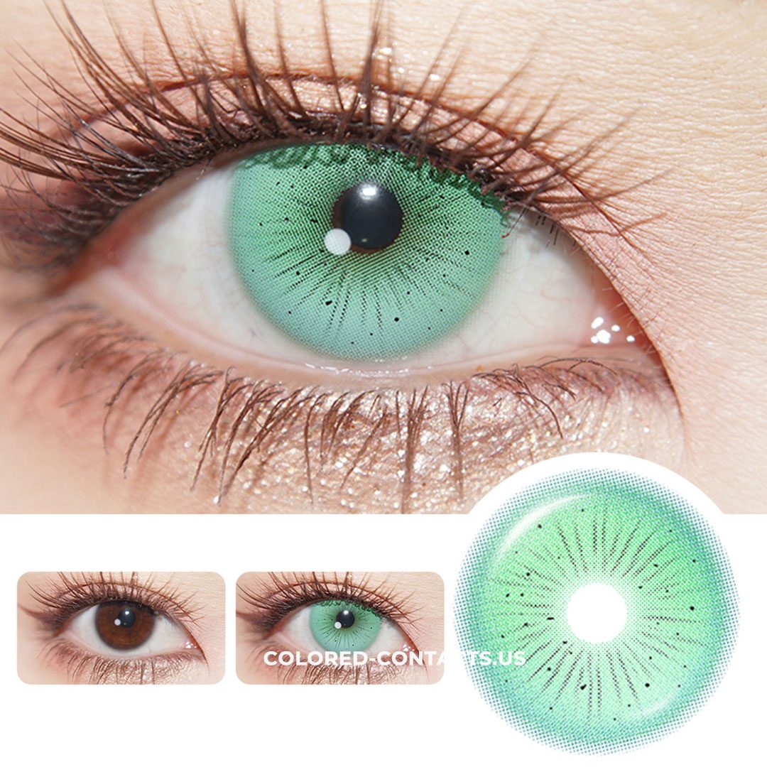 Flower Fairy Green Colored Contact Lenses