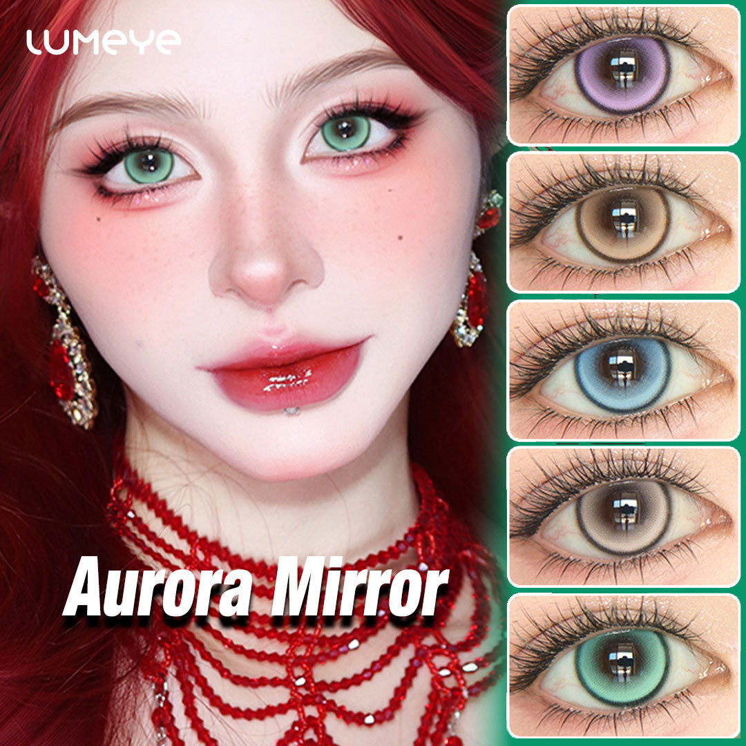 Aurora Mirror Grey Colored Contacts