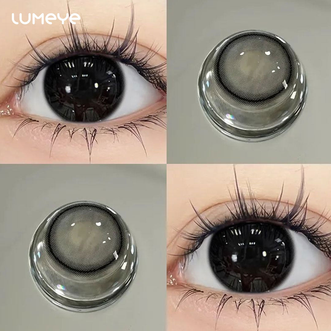 Charcoal Black "Little Black Bean" Daily Colored Contacts - 10 Lenses