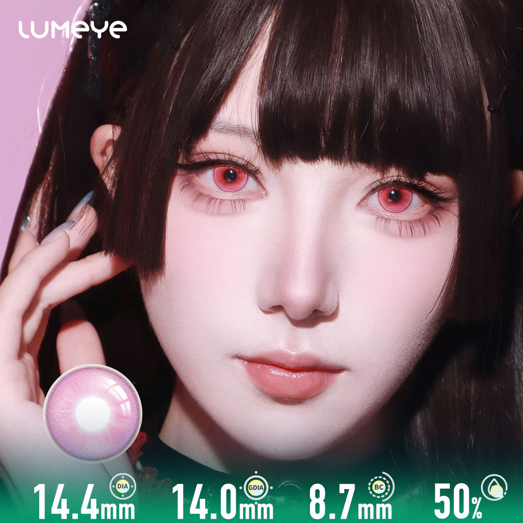 Cherry Blossom Romance Pink Colored Contacts - 6PCs